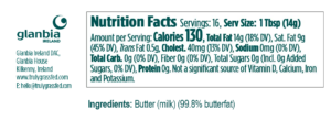 Ghee Ingredients Butter (milk) (99.8% butterfat)