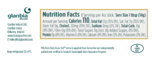 unsalted butter stick nutritional label