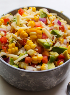corn salad in a bowl