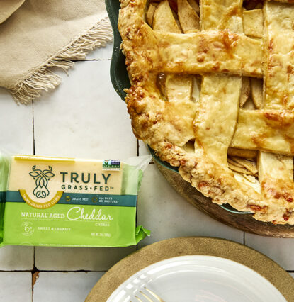 apple cheddar pie with cheddar product