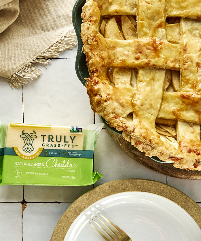 apple cheddar pie with cheddar product
