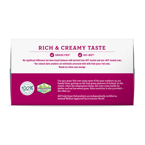 natural creamy salted butter back of product