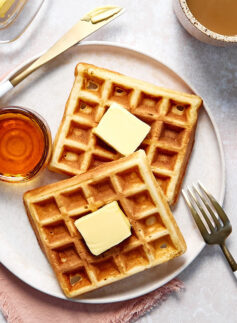 waffles with butter on them