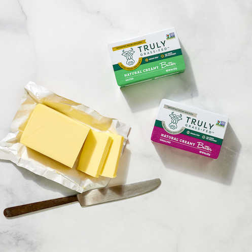 salted and unsalted butter on table