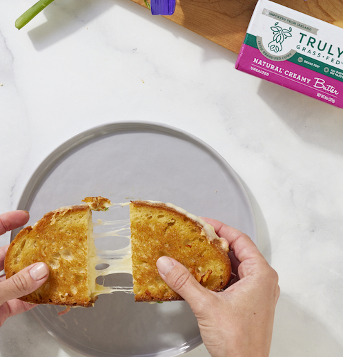 cheese toasted sandwich being pulled apart
