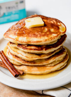 fluffy apple pancakes with butter