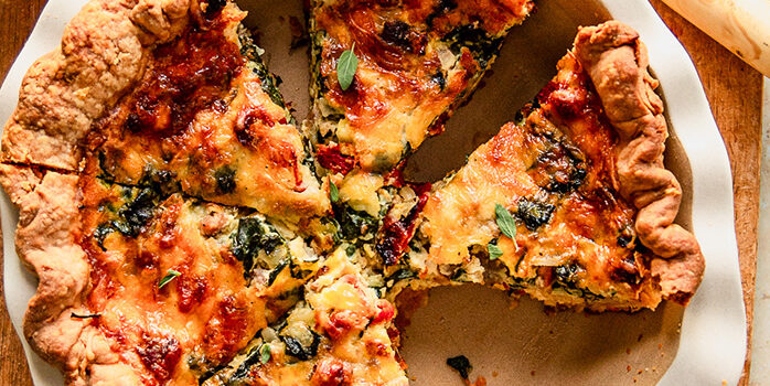 sundried tomato spinach sausage quiche