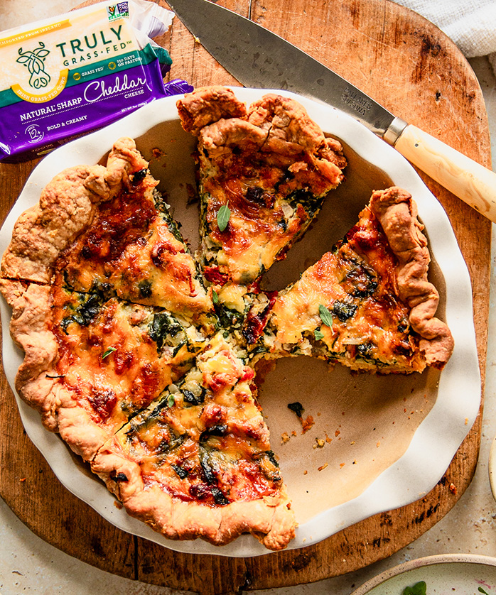 sundried tomato spinach sausage quiche